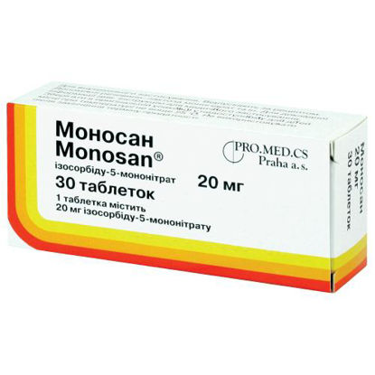 Світлина Моносан таблетки 20 мг №30